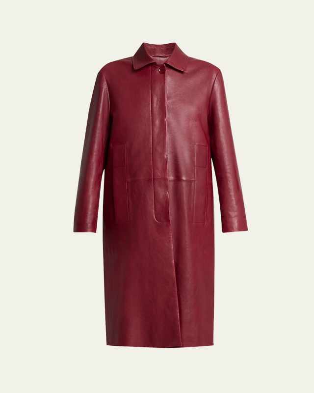 Nissi Semigloss Leather Coat